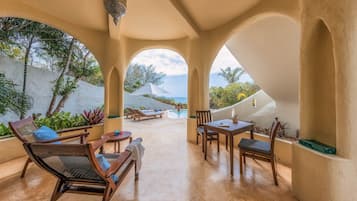 Ocean View Pool Pavilion | 1 bedroom, in-room safe, bed sheets