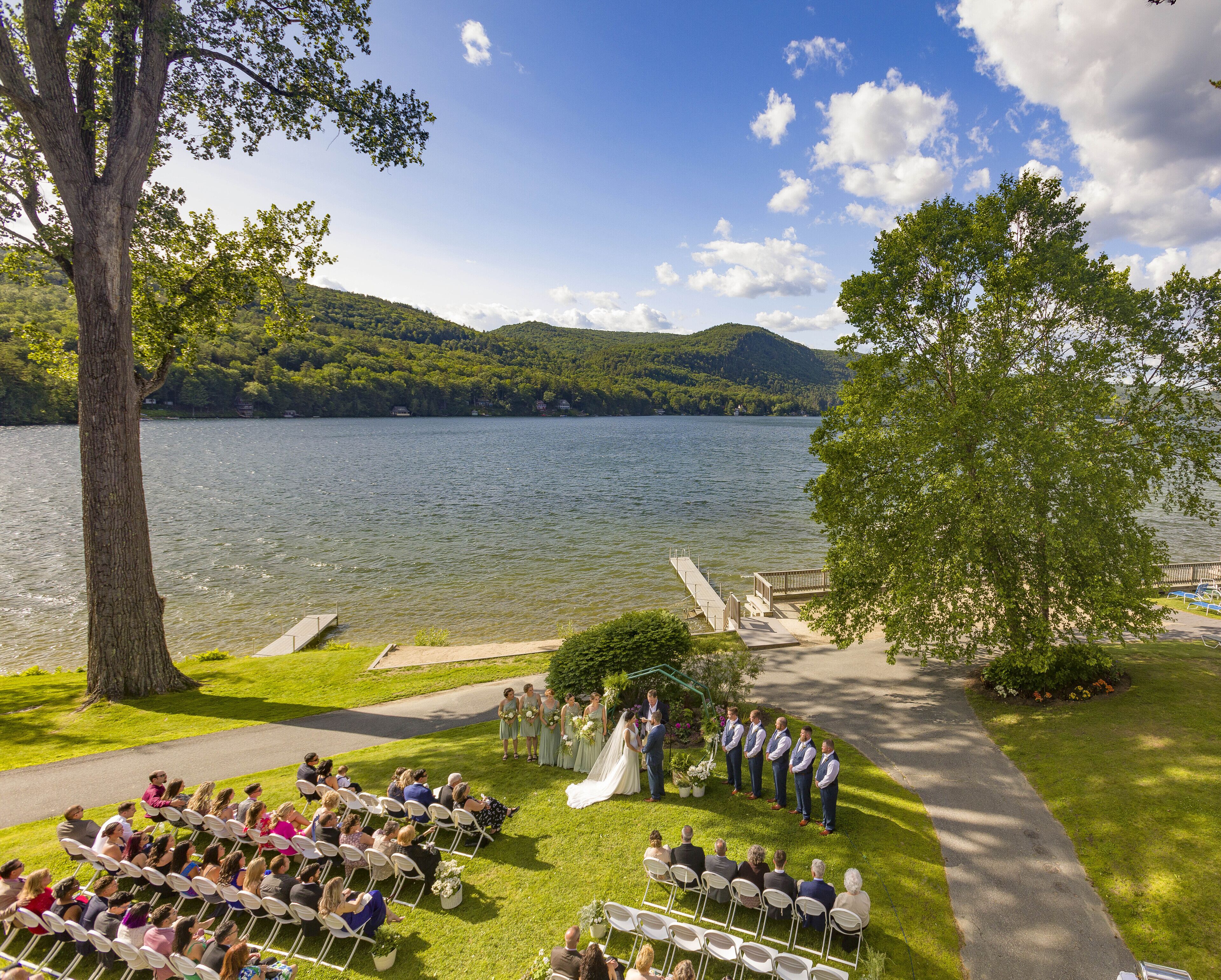 outdoor wedding area
