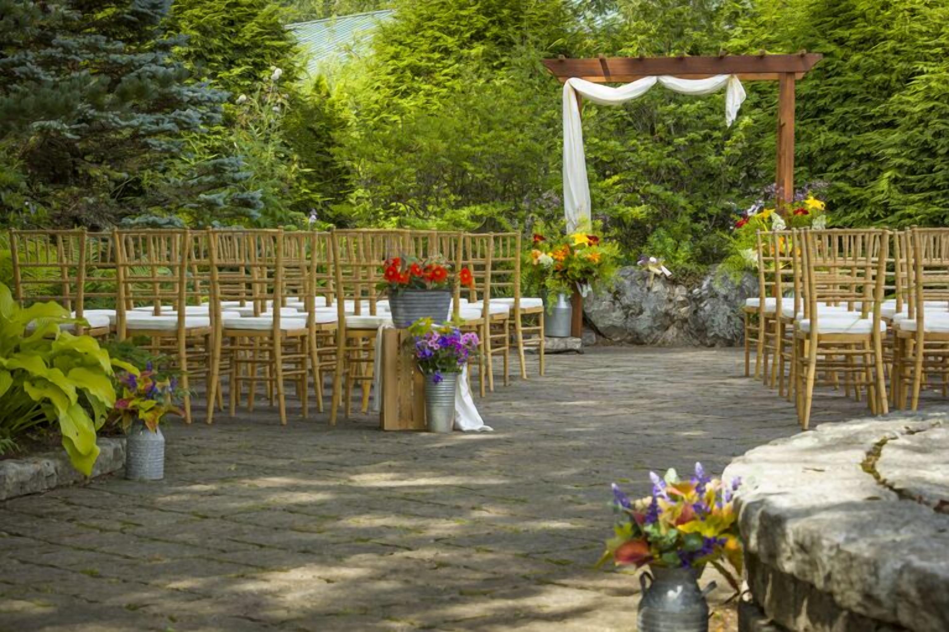 outdoor wedding area