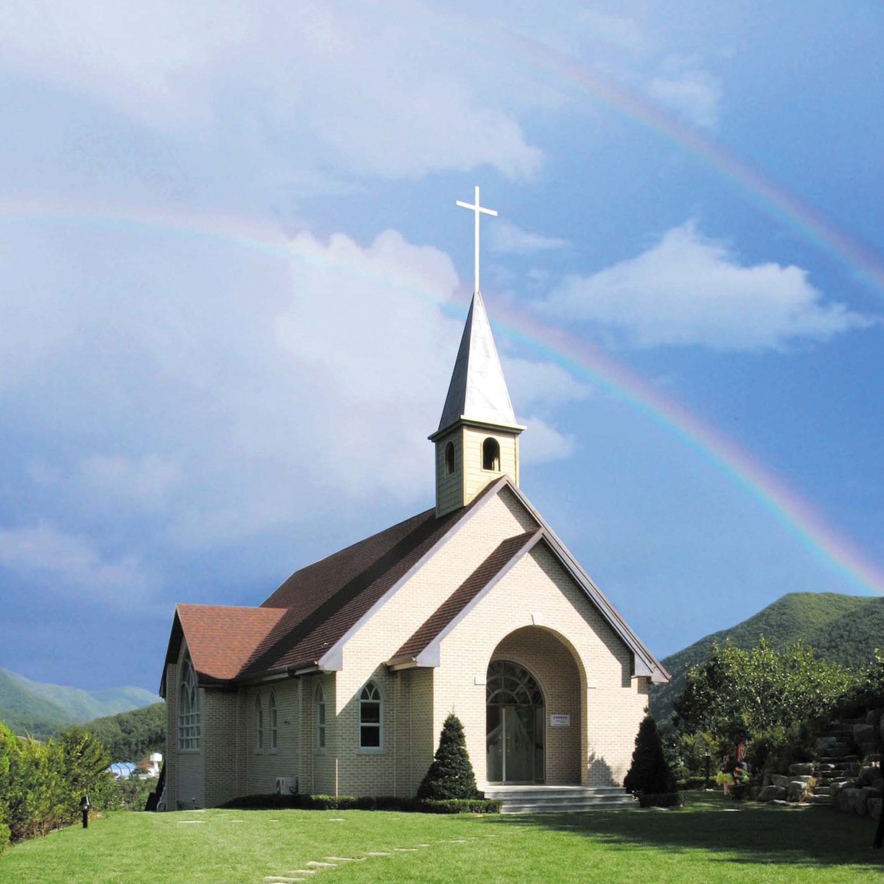 Outdoor wedding area