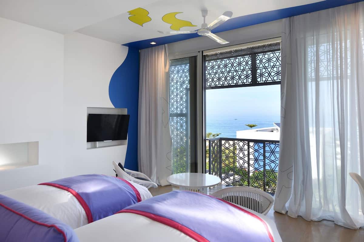 Luxury-Zimmer, 2 Einzelbetten, Meerblick | 1 Schlafzimmer, hochwertige Bettwaren, Pillowtop-Betten, Minibar