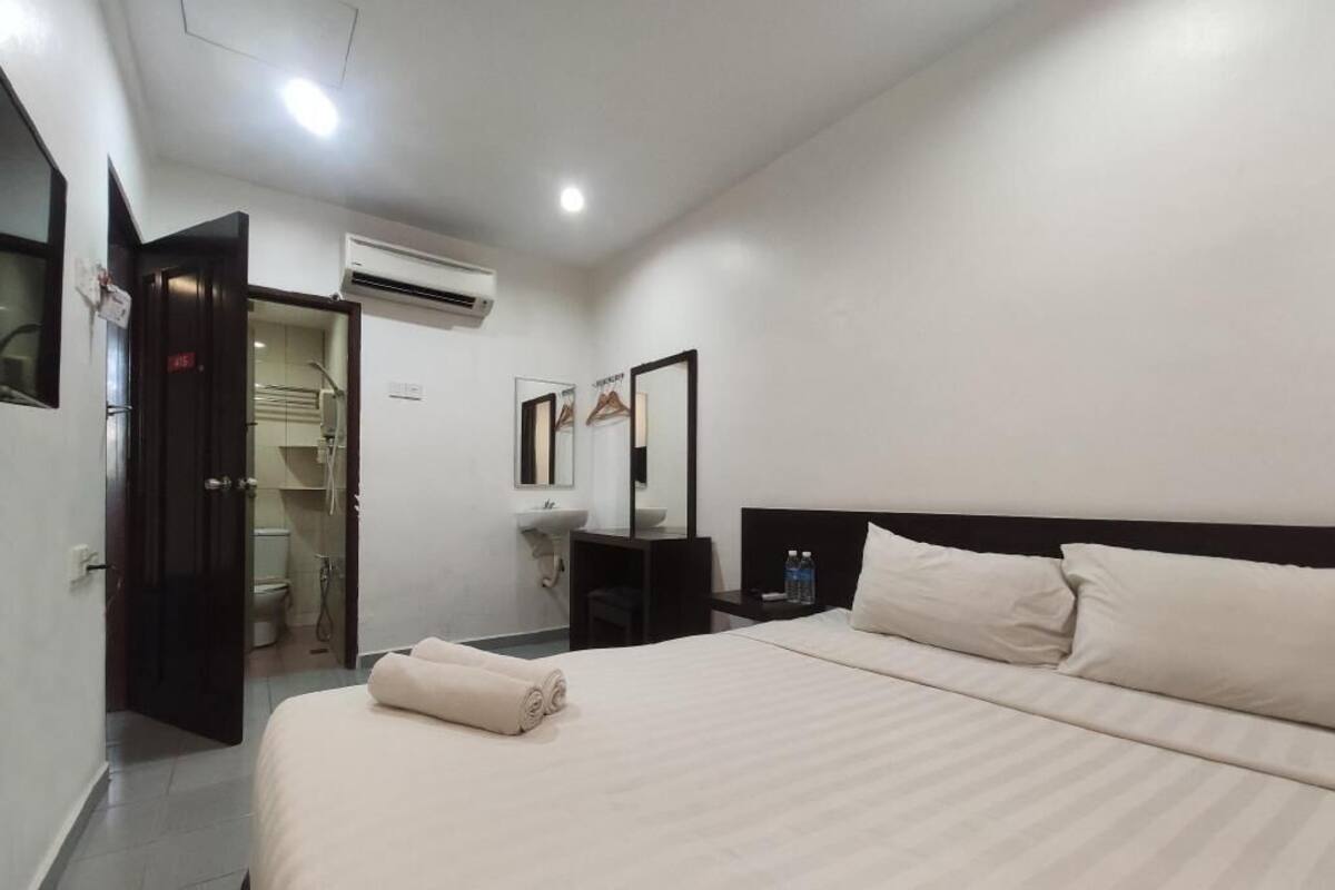 Desk, blackout curtains, iron/ironing board, free WiFi