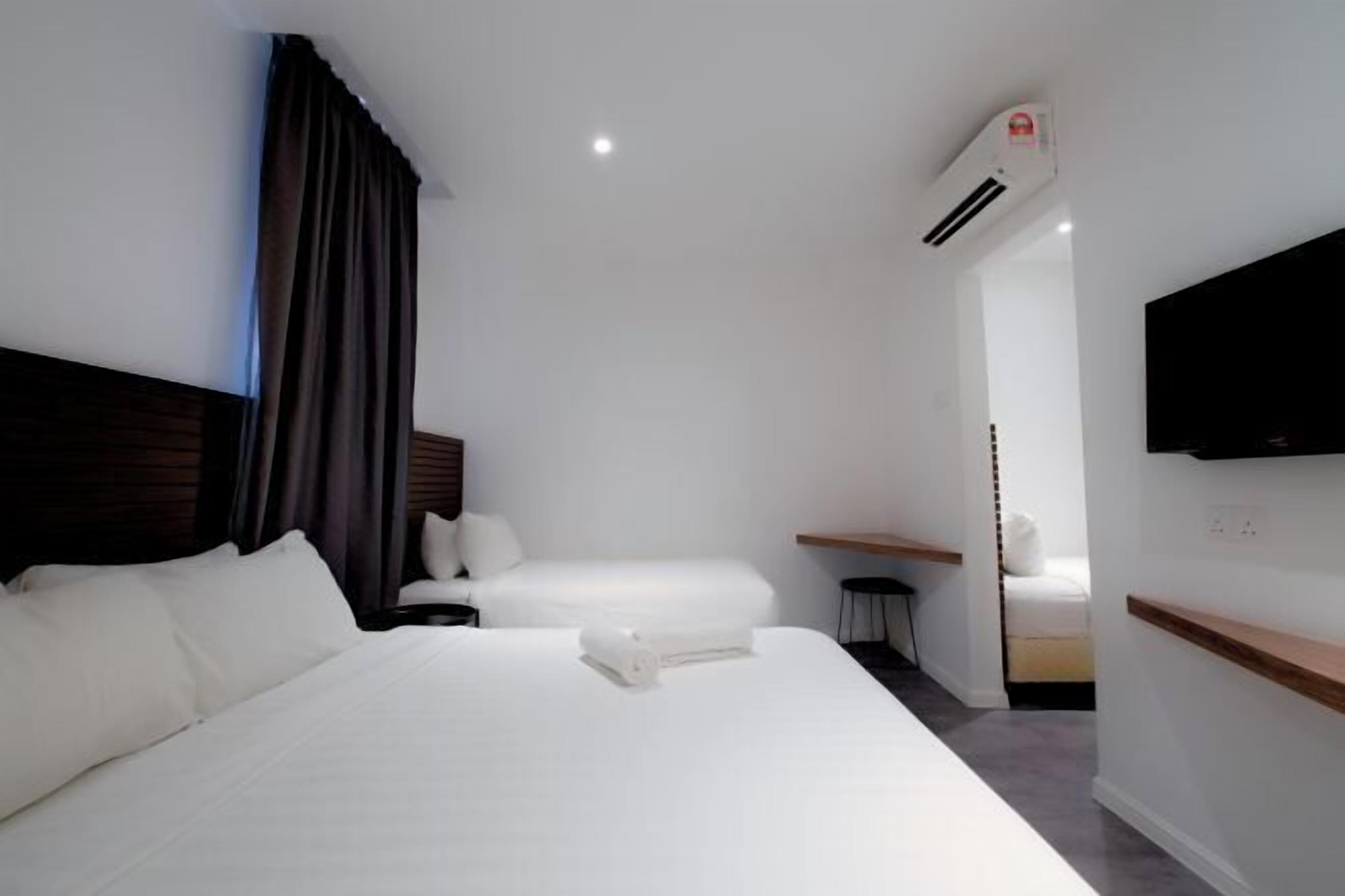 Desk, blackout curtains, iron/ironing board, free WiFi