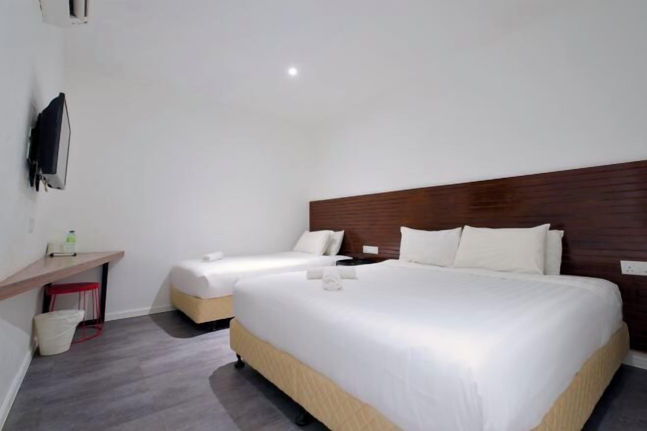 Desk, blackout curtains, iron/ironing board, free WiFi