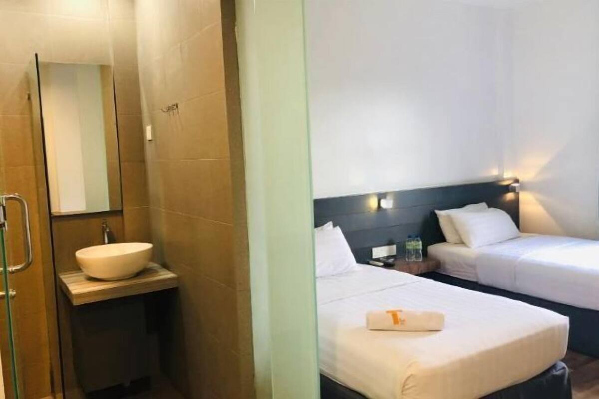 Desk, blackout curtains, iron/ironing board, free WiFi
