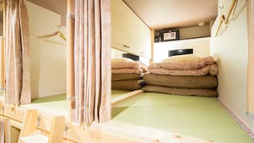2 capsule beds at Female Only Dormitory(partition between capsules can be opened/closed) | Free WiFi, bed sheets