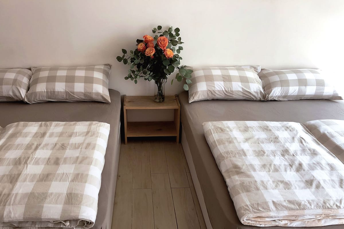 Family Quadruple Room | Hypo-allergenic bedding, in-room safe, blackout curtains, soundproofing