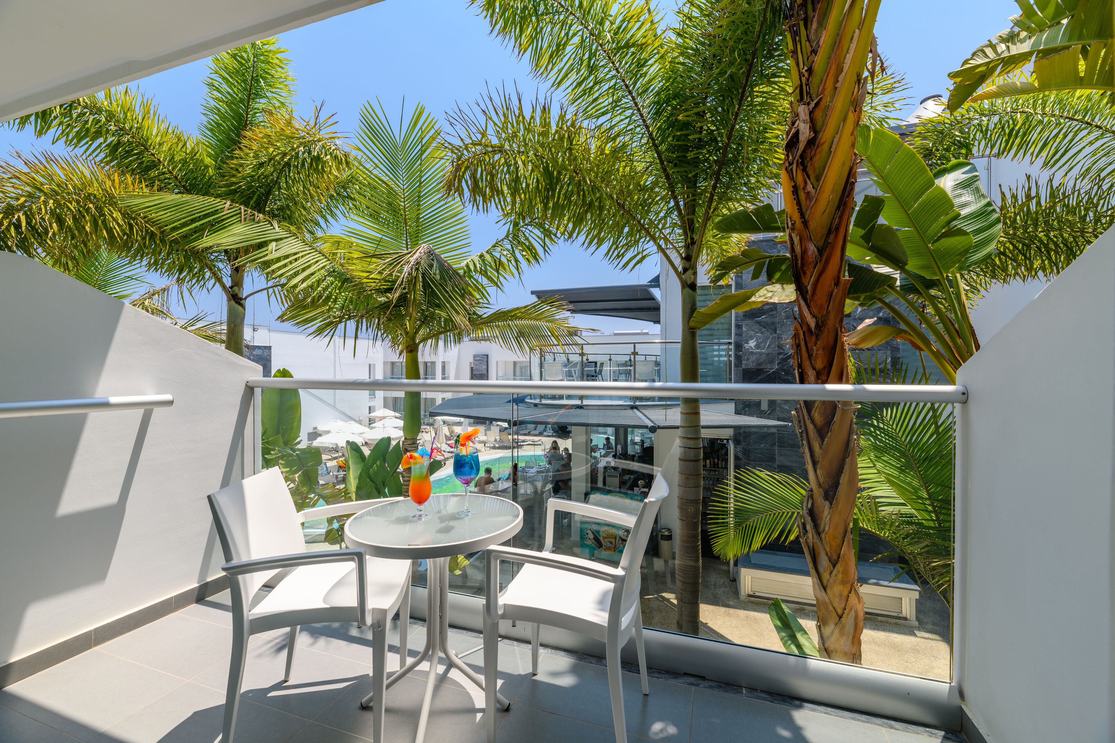 double or twin room, pool view | view from room