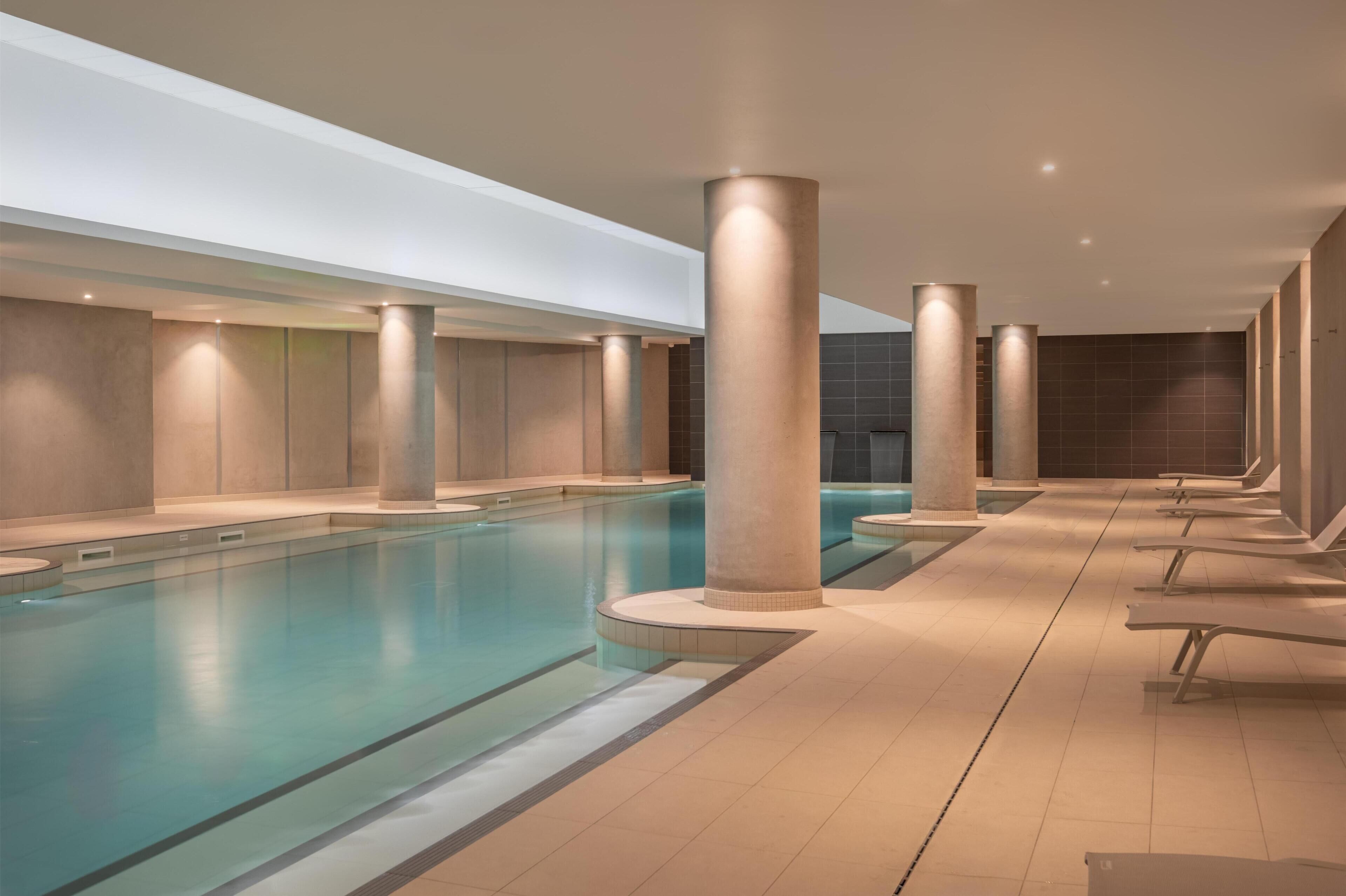 Indoor pool, open 7:30 AM to 10:00 PM, sun loungers