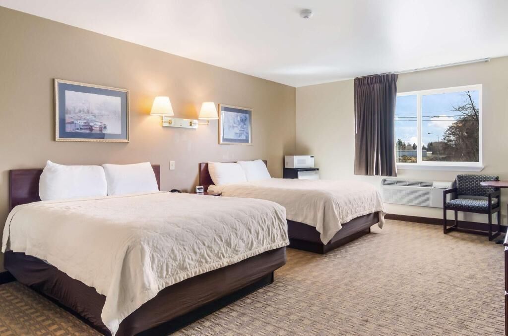 Premium bedding, desk, blackout curtains, iron/ironing board