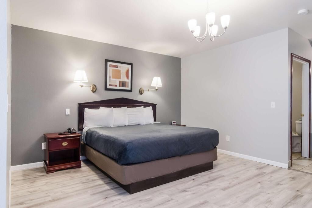 Premium bedding, desk, blackout curtains, iron/ironing board