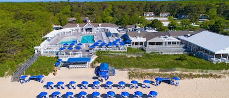 Seasonal outdoor pool, cabanas (surcharge), pool umbrellas