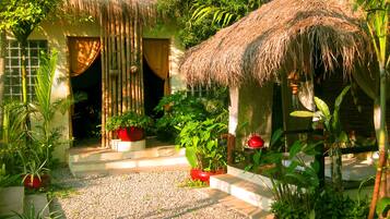 Outdoor banquet area