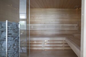 Un sauna, masajes