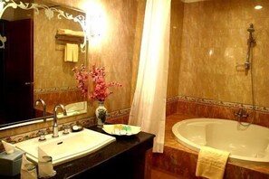 Free toiletries, hair dryer, slippers, bidet