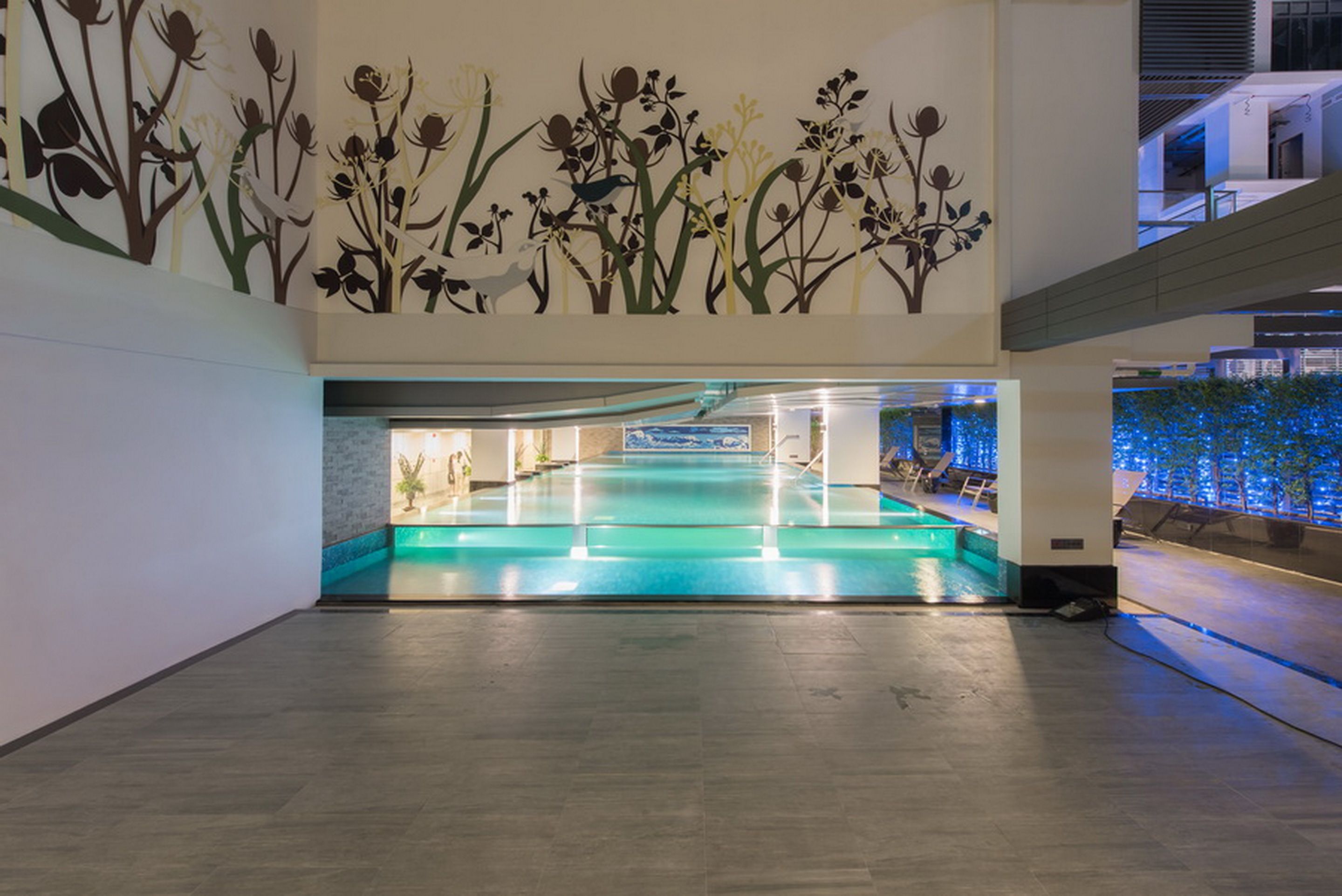 indoor pool, outdoor pool