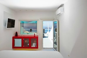Junior Suite, Jetted Tub | Premium bedding, minibar, in-room safe, soundproofing - Adore Santorini (Santorini)