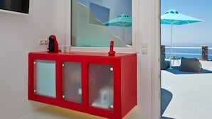 Junior Suite, Jetted Tub | Living area | 32-inch LCD TV with satellite channels, TV - Adore Santorini (Santorini)