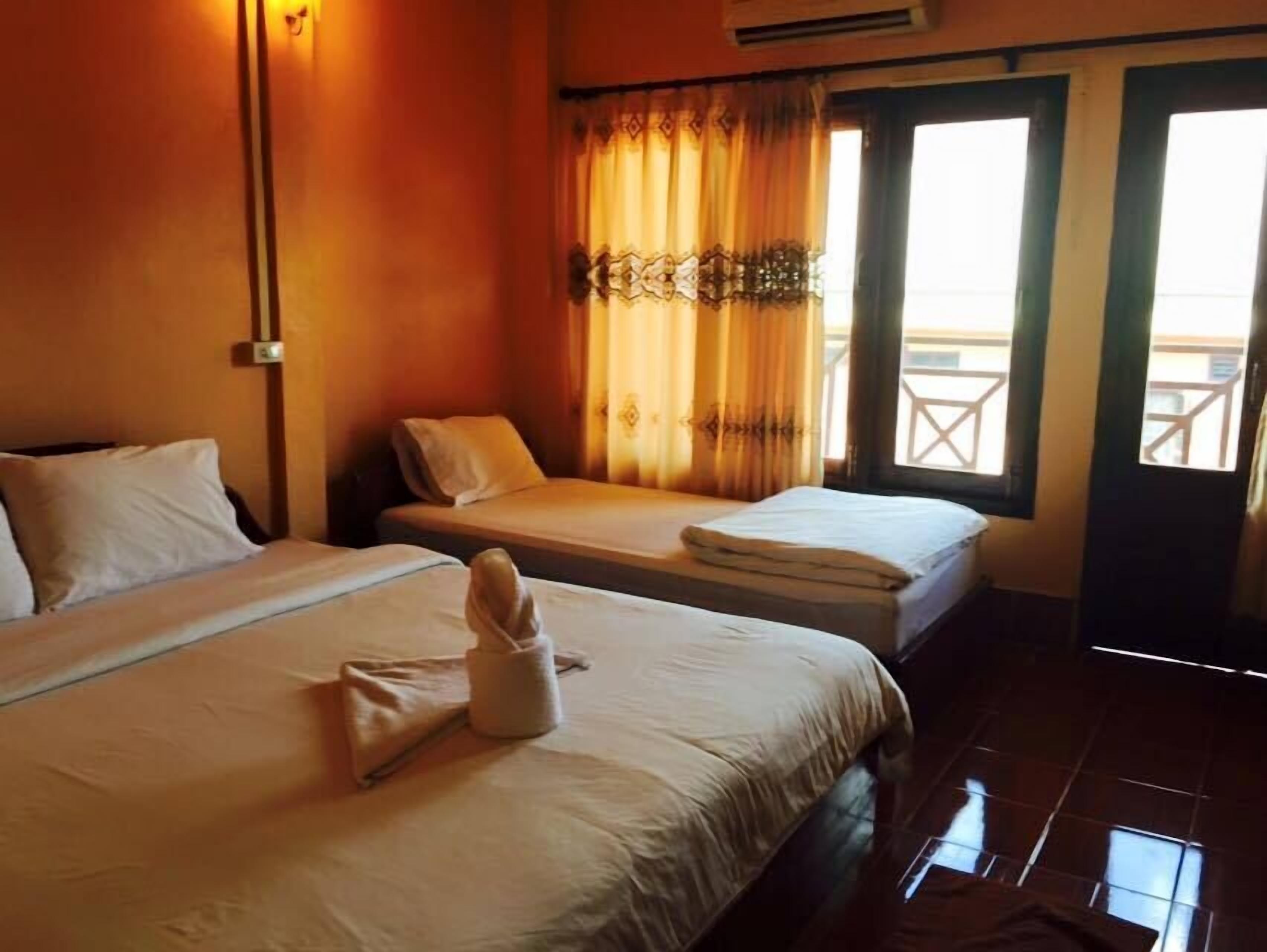 standard double room (mountain & river view) | in-room safe, desk, free wifi, bed sheets