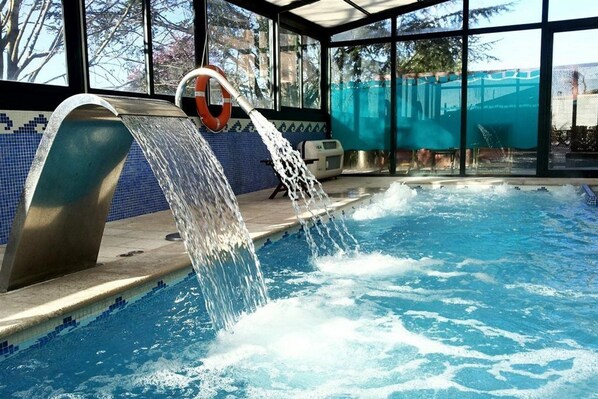 Indoor pool, outdoor pool