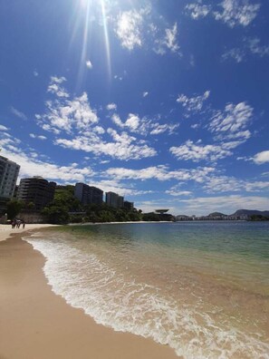 Beach nearby, white sand