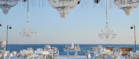 Outdoor wedding area