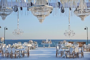 Outdoor wedding area