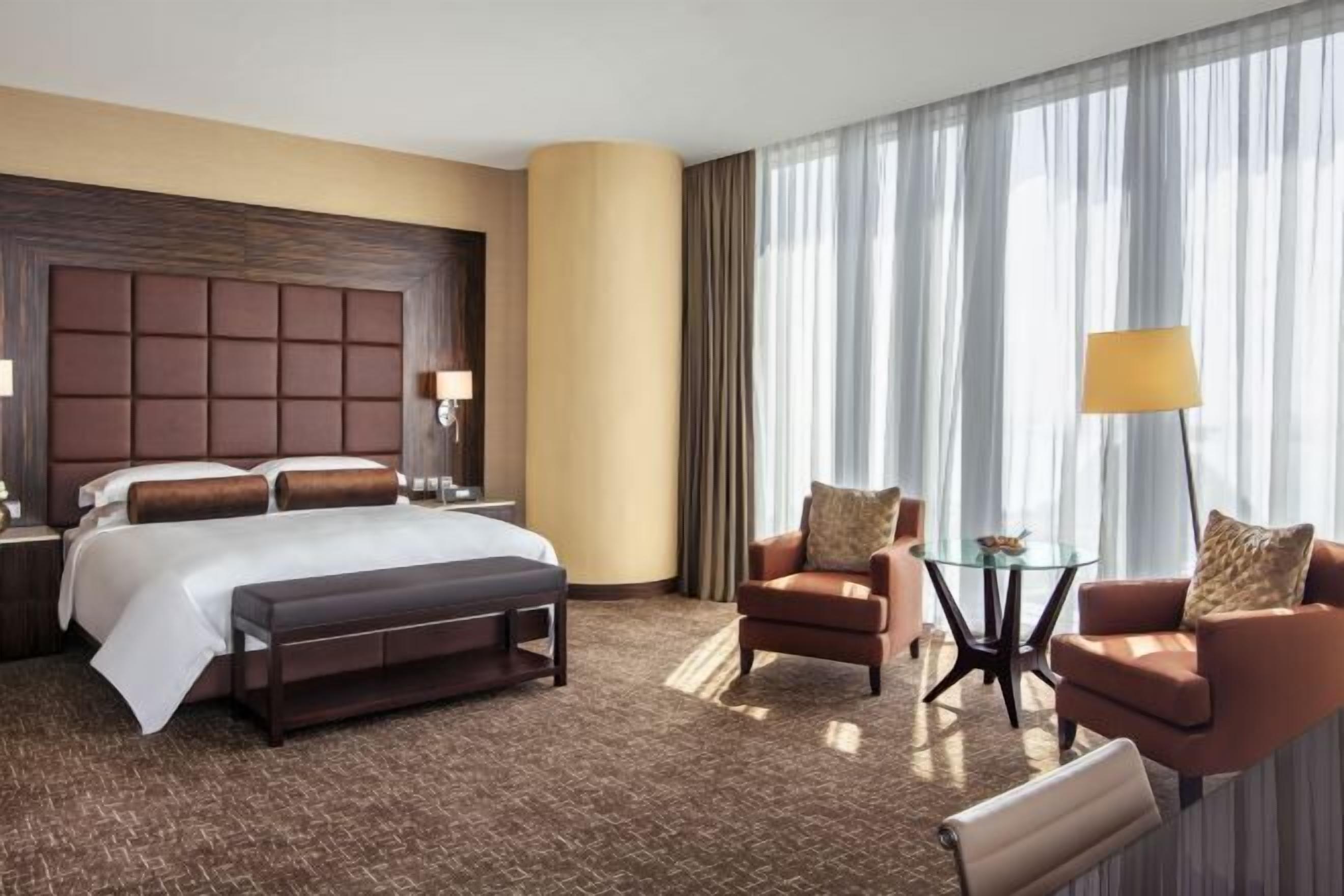 In-room safe, desk, laptop workspace, blackout drapes