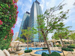 3 outdoor pools, open 6:00 AM to 9:00 PM, pool cabanas (surcharge) - City Centre Rotana Doha (Doha)