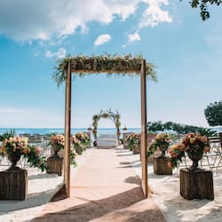 Outdoor wedding area