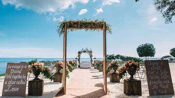 Outdoor wedding area