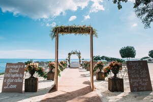 Outdoor wedding area