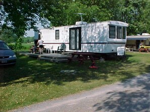 Standard Mobile Home (Large RV Trailer) | View from room - Sandbanks Beach Resort (Prince Edward)