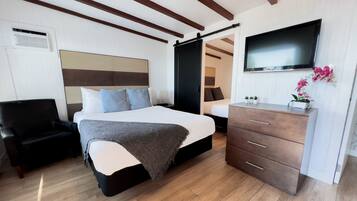 Blackout curtains, iron/ironing board, free WiFi, bed sheets