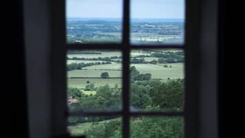 Vue sur la campagne depuis lâhĂ©bergement