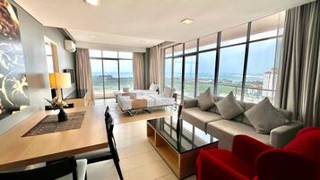 Vue sur la ville depuis l’hébergement