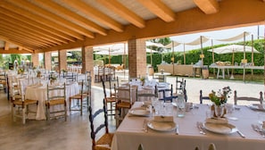 Outdoor wedding area