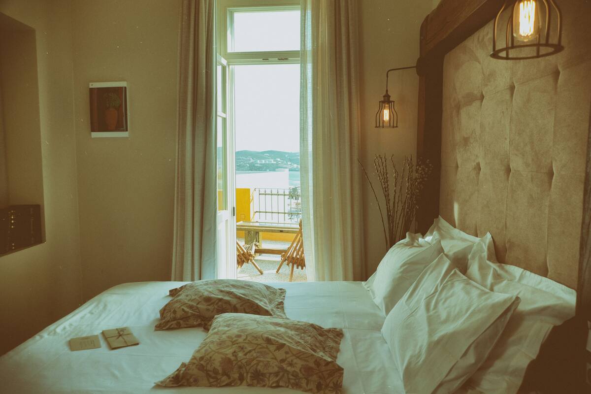 雙人房, 海景 | Tempur-Pedic 床墊、房內夾萬、隔音、熨斗/熨衫板