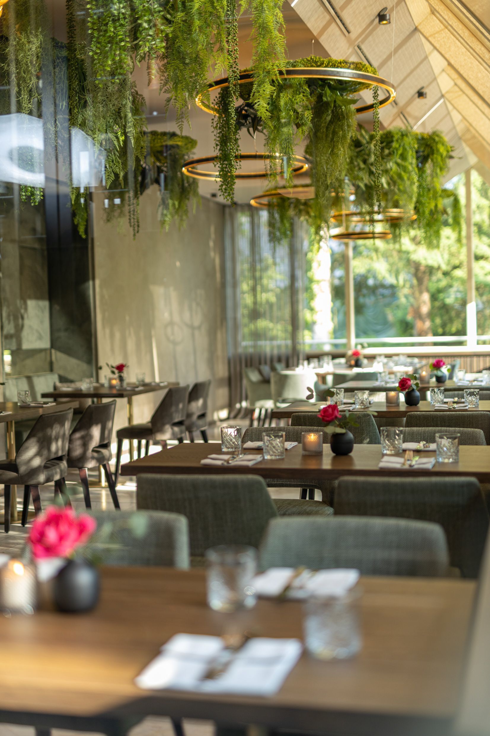 lunch, dinner served; international cuisine, garden views