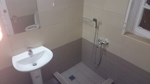 Bathroom | Shower, hair dryer, towels