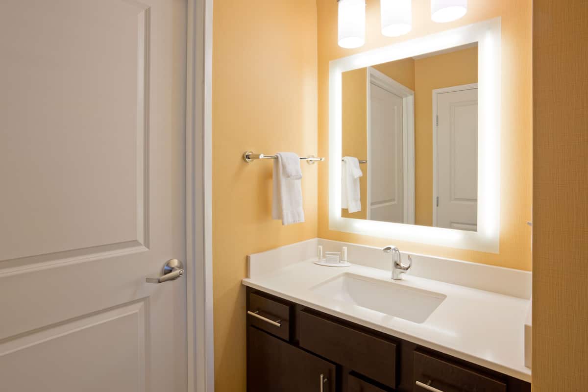 free toiletries, hair dryer, towels