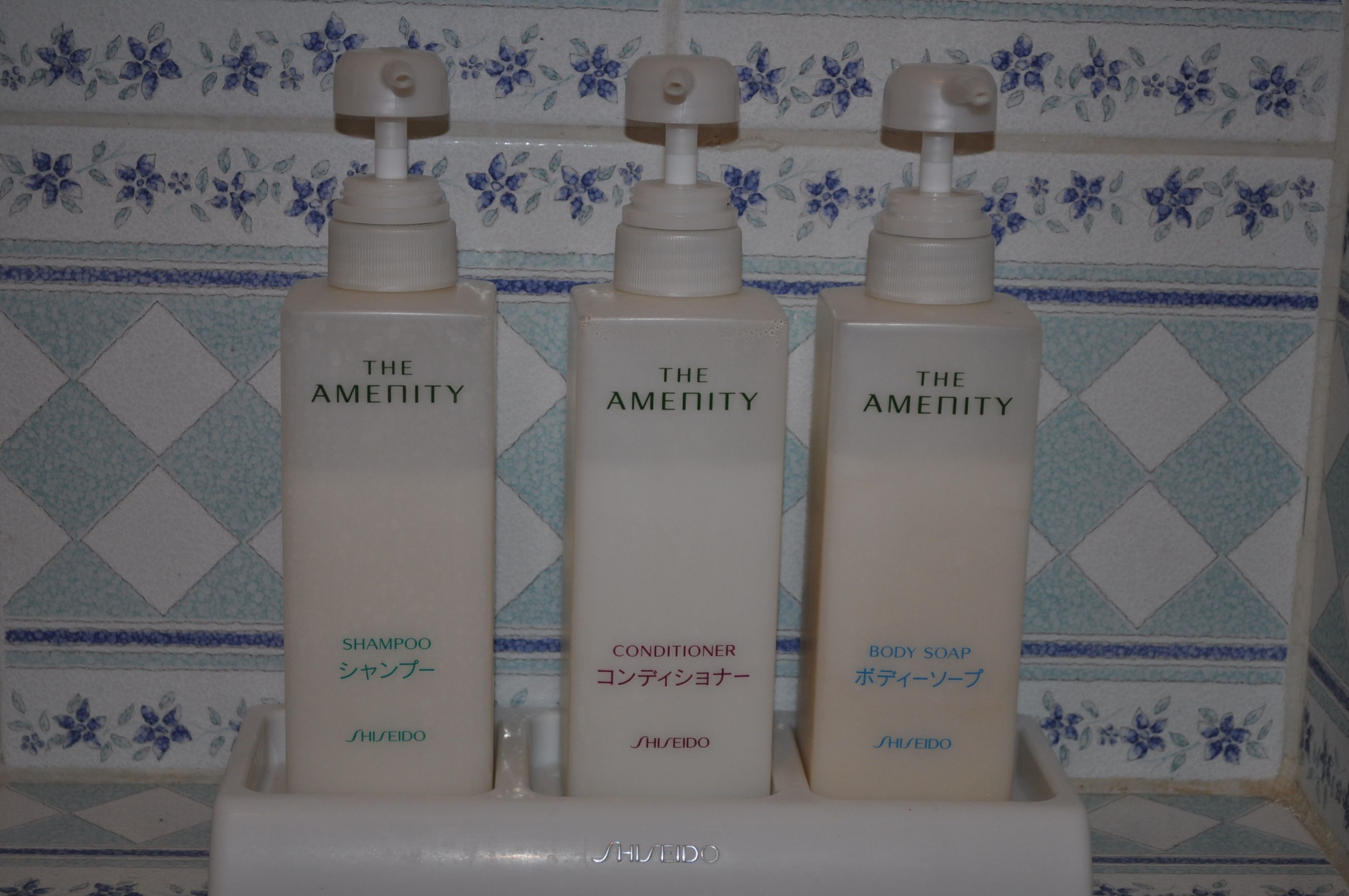 combined shower/bathtub, free toiletries, hair dryer, slippers