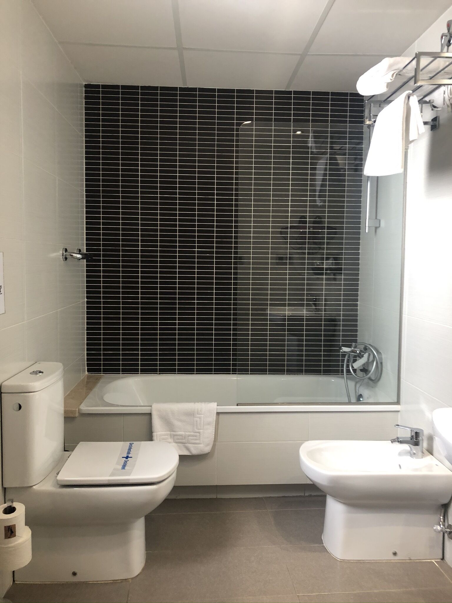 free toiletries, hair dryer, towels, soap