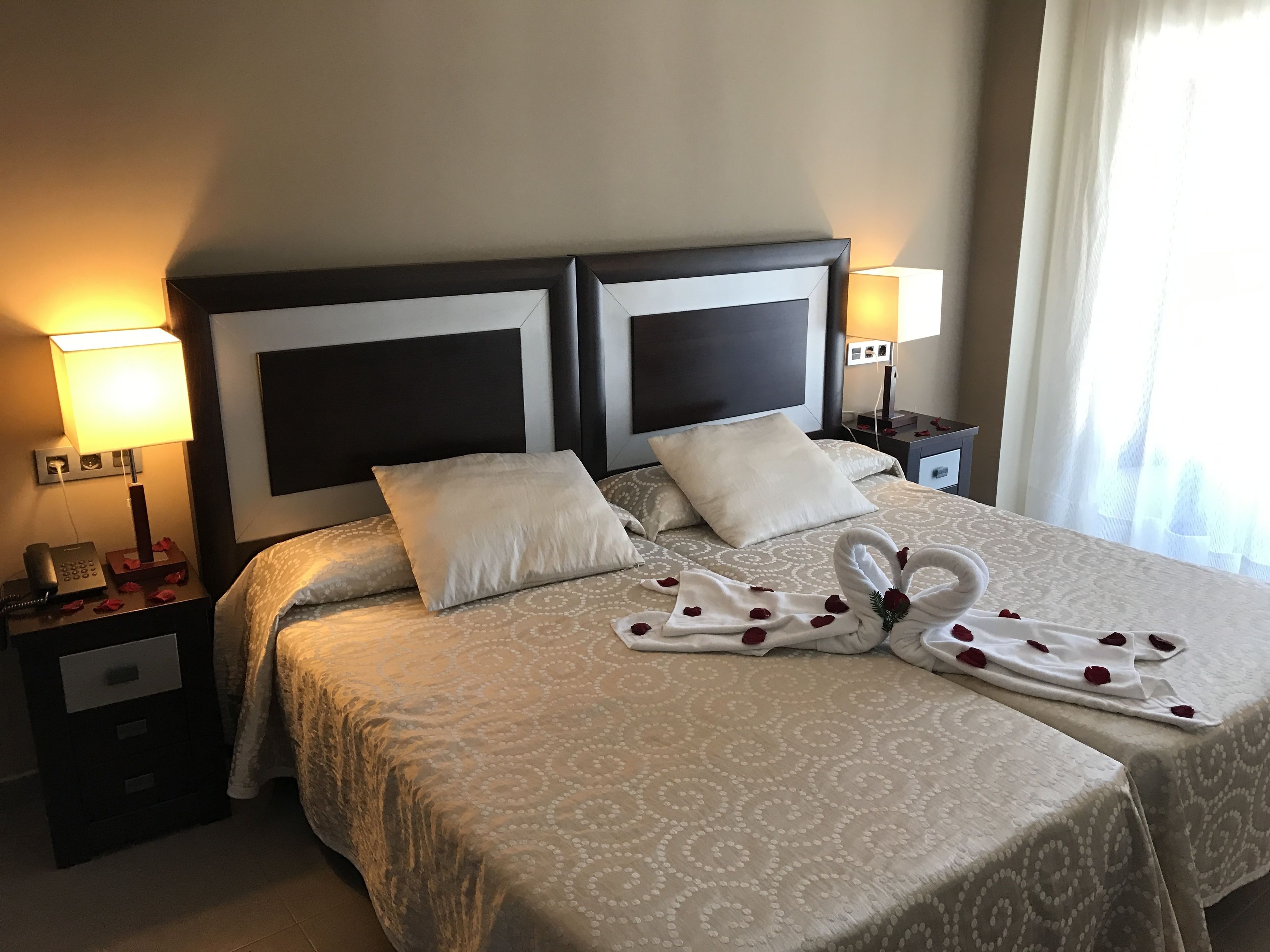 romantic twin room | desk, laptop workspace, blackout curtains, free wifi