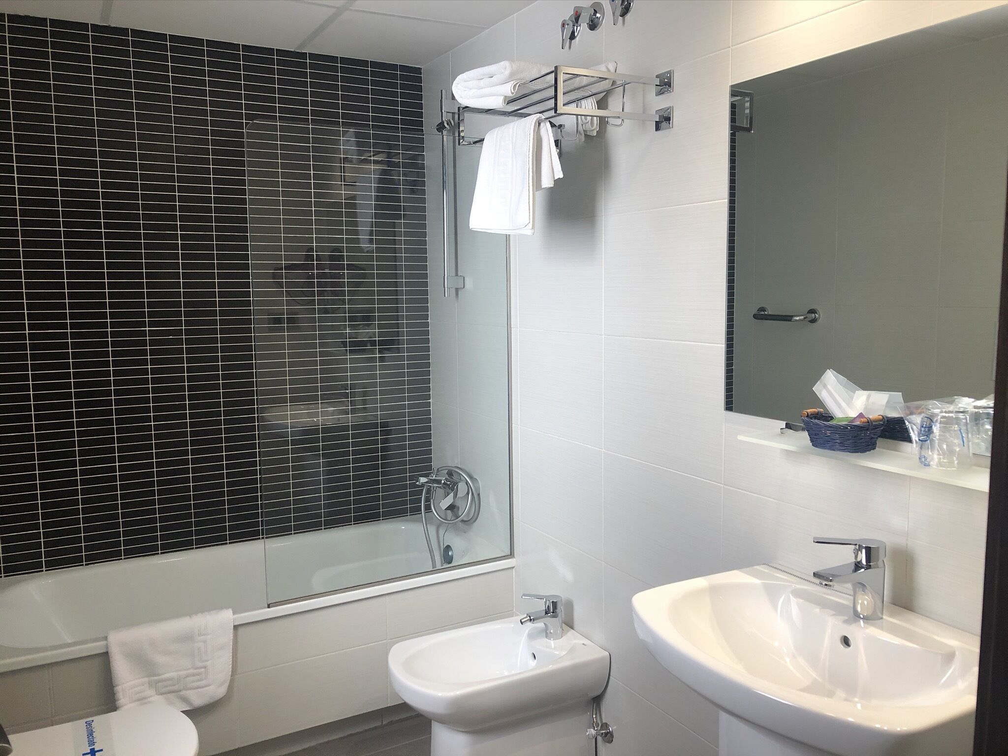 free toiletries, hair dryer, towels, soap