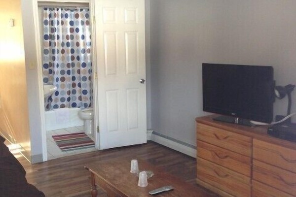 Apartment, 2 Double Beds (Ground Floor) | Living area | Flat-screen TV