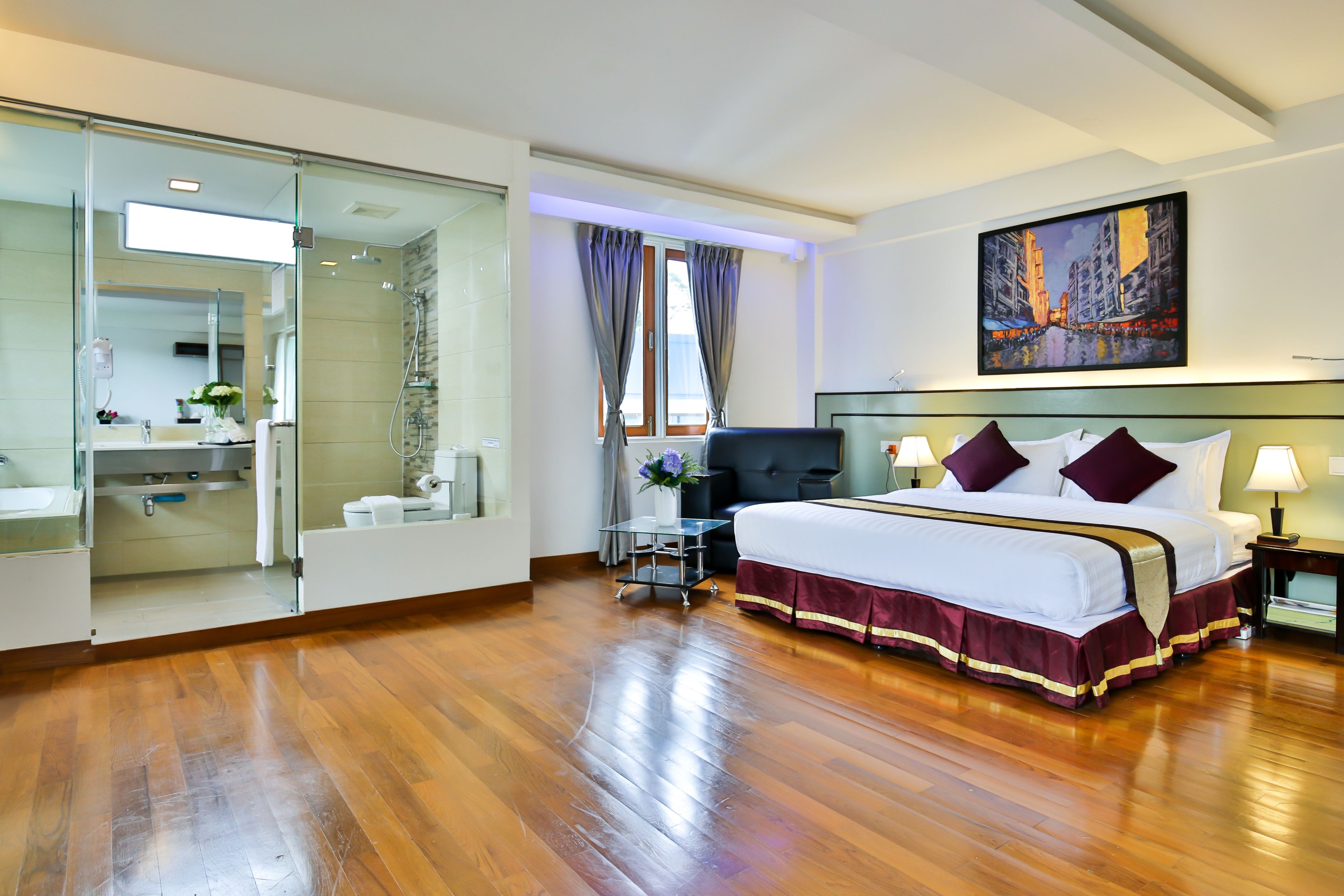 Minibar, in-room safe, desk, blackout curtains