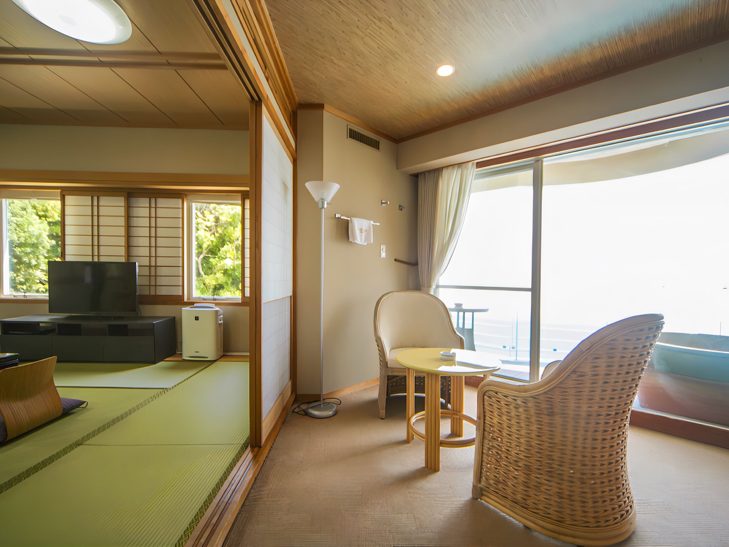 [japanese style juinor suit] private terrace with open-air bath, non-smoking | 1 bedroom, premium bedding, down duvets, in-room safe
