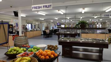 Daily buffet breakfast for a fee