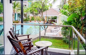 Deluxe-Zimmer, Gartenblick | Ausblick vom Zimmer